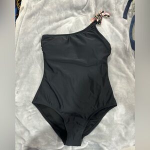 NWT Kona Sol Women's Swimsuit Medium coverage one piece Black